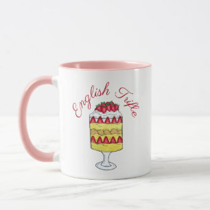 Caneca Comida Britânica de Fruta de Trifle em Inglês