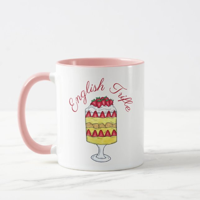 Caneca Comida Britânica de Fruta de Trifle em Inglês (Esquerda)