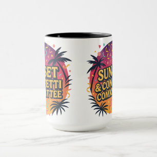 Caneca Comitê de Confetes e Pôr do Sol Presentes de Hal