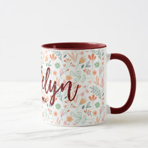 Caneca Commemorative floral mug