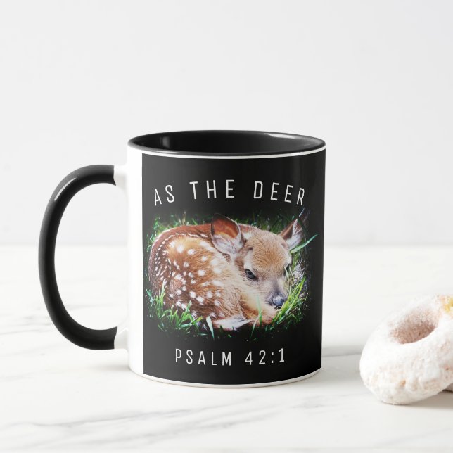 Caneca Como A Bíblia Do Vencedor Psalm 42:1 (Com Donut)
