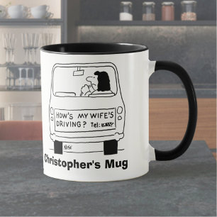 Caneca Como está a minha mulher a conduzir? Adicionar Es