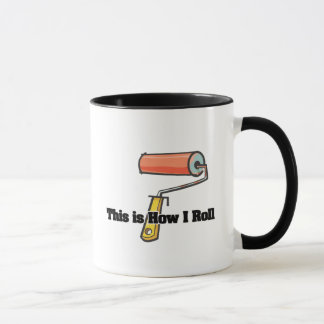 Caneca Como eu rolo (cilindro de pintura)
