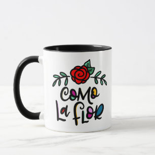 Caneca Como La Flor, Ilustração Rosa