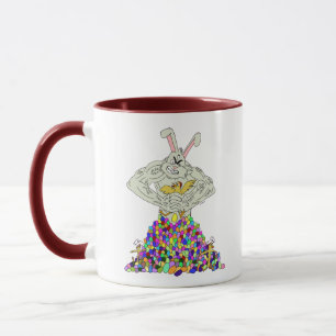 Caneca Como o coelho da Páscoa pega seus ovos