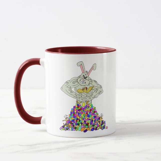 Caneca Como o coelho da Páscoa pega seus ovos (Esquerda)