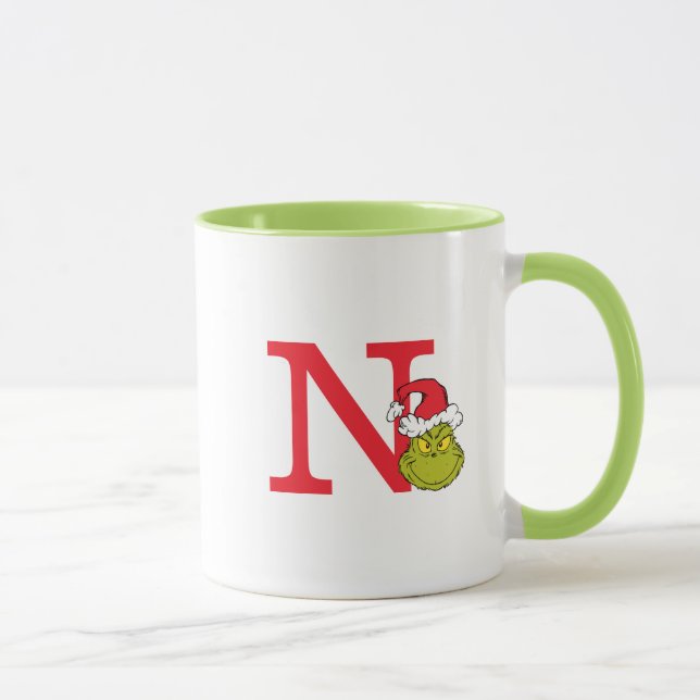 Caneca Como o Grinch Roubou o Natal | Monogram N (Direita)