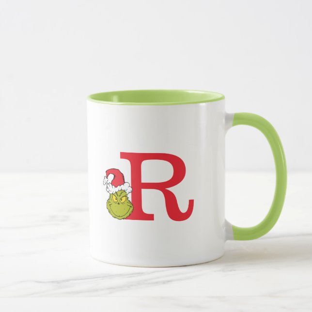 Caneca Como o Grinch Roubou o Natal | Monogram R (Direita)
