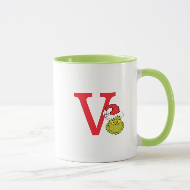 Caneca Como o Grinch Roubou o Natal | Monogram V (Direita)