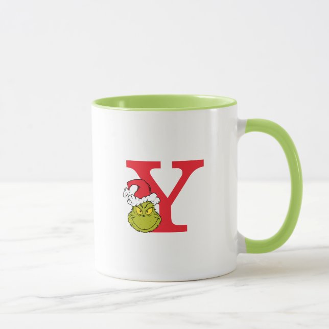 Caneca Como o Grinch Roubou o Natal | Monograma Y (Direita)