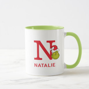 Caneca Como o Grinch Roubou o Natal Nome e Monograma N