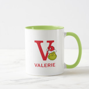 Caneca Como o Grinch Roubou o Natal Nome e Monograma V