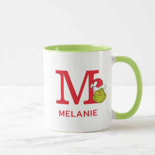 Caneca Como o Grinch Roubou o Natal Nome & Monograma M
