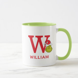 Caneca Como o Grinch Roubou o Natal Nome & Monograma W