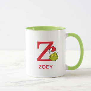 Caneca Como o Grinch Roubou o Natal Nome & Monograma Z