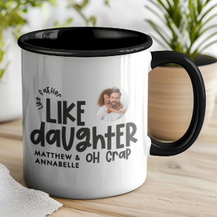 Caneca Como pai, como filha, foto engraçada