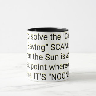Caneca Como resolver a vigarice do "Horário de Verão"  