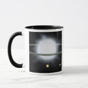Caneca Comparação do tamanho de uma estrela hypergiant