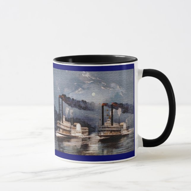 Caneca Competência de barco do vapor no rio Mississípi (Direita)