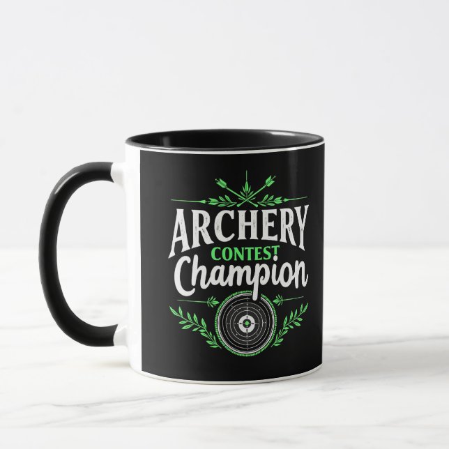 Caneca Competição De Arqueação Campeã Arco E Seta Da Conc (Esquerda)