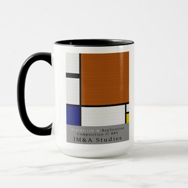 Caneca Composição II Mug Amarelo-Marrom-azul (Esquerda)