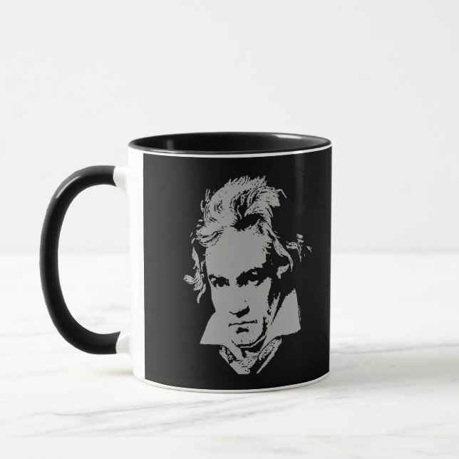 Caneca Compositor alemão, Pianist Beethoven (Esquerda)