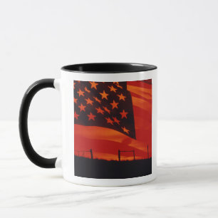 Caneca Composto digital da bandeira americana