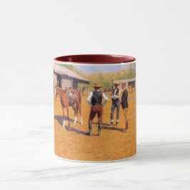 Caneca Comprando pôneis Polo no Velho Oeste Americano
