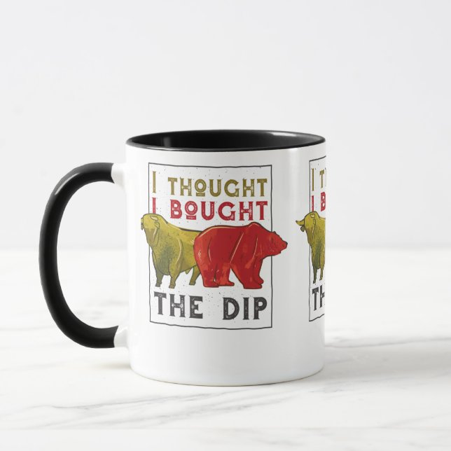 Caneca Comprar Da Dip, Negociação, Comerciante E Ações (Esquerda)