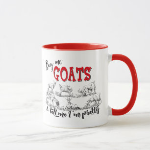 Caneca Comprar me Goats Diga-me que sou Bonito GetYerGoat