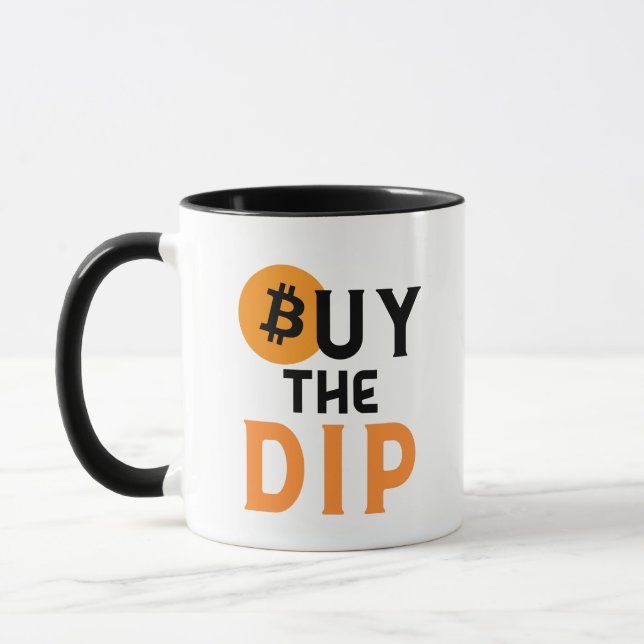 Caneca Comprar, o Dip Bitcoin, eu te disse. (Esquerda)