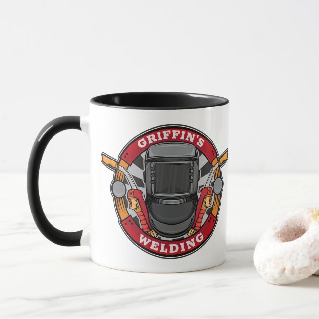 Caneca Compro de Soldadura de Malha Metálica de NOME Pers (Com Donut)