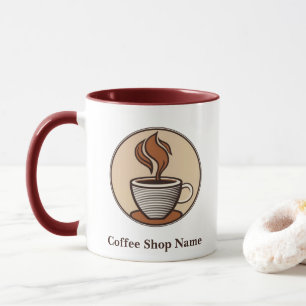 Caneca Compro Espresso de Café Marrom Elegante Minimalist