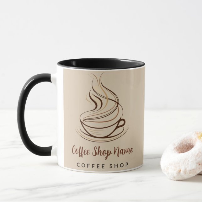 Caneca Compro profissional Compre de Café Simples Moderno (Com Donut)