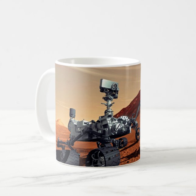 Caneca Conceito Artístico do Rover Curiosity da NASA para (Frente Esquerda)