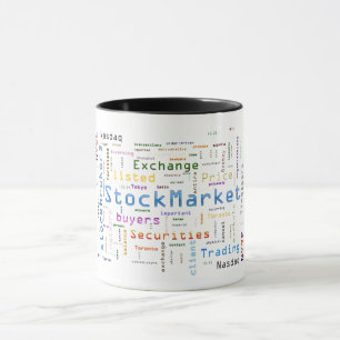 Caneca Conceito de nuvem Word de Design de StockMarket
