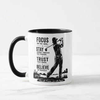 Caneca Concentre-se no Objetivo Permaneça Paciente Confie