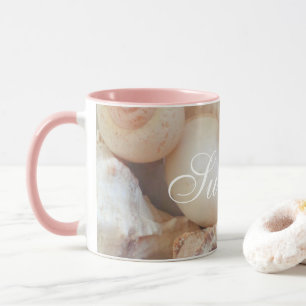 Caneca Conchas do Mar, Praia Exótica Romântica Tropical