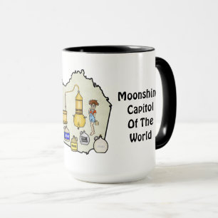 Caneca Condado de Franklin, VA Moonshine Capitol Mug