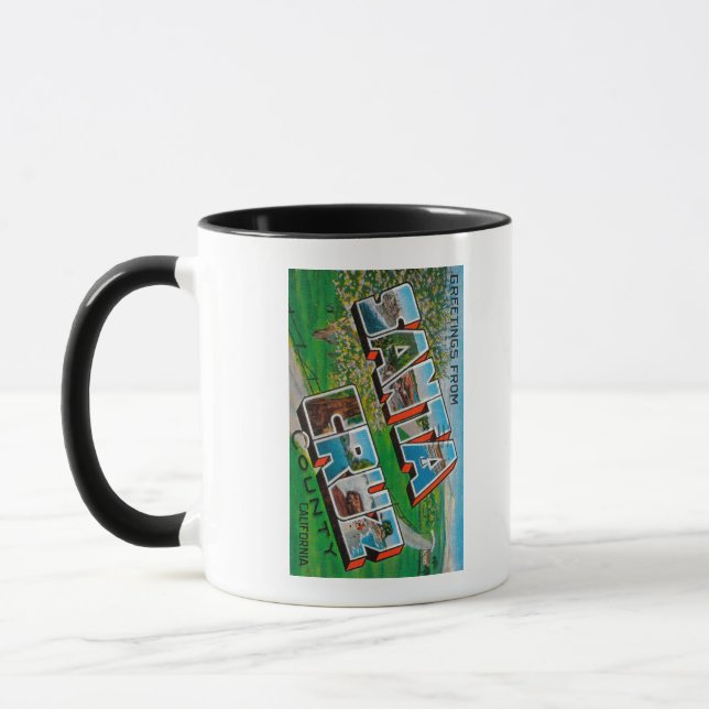 Caneca Condado de papais noeis Cruz, Califórnia (Esquerda)
