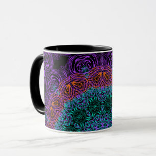Caneca Condecoração decorativa em caleidoscópio redond