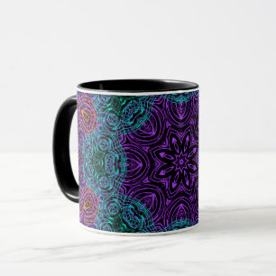 Caneca Condecoração decorativa em caleidoscópio redond