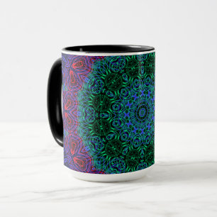 Caneca Condecoração decorativa em caleidoscópio redond