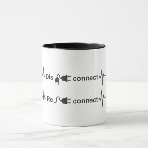 Caneca Conexão Divertida para Reconectar Minimalista Bati