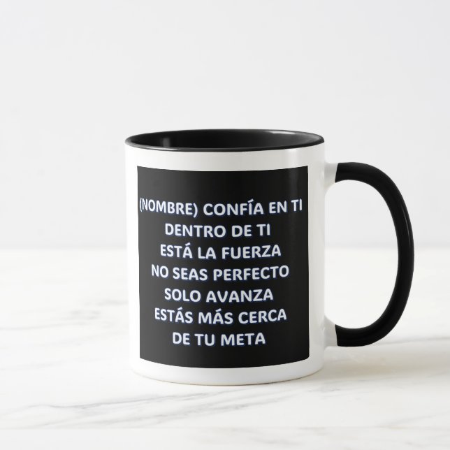 CANECA CONFIA EN TI REGALO PERSONALIZADO PARA (NOMBRE) (Direita)