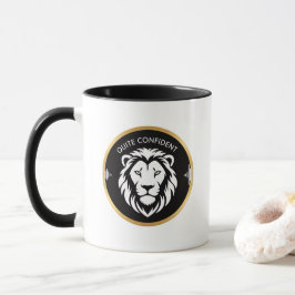 Caneca Confiante com Calma – Design de Tipografia Minimal