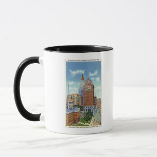Caneca Confiar no Bldg e na visão de torre de viajantes
