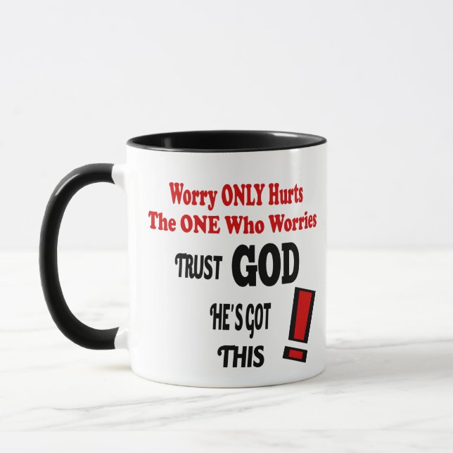 Caneca Confie em Deus Café Mug (Esquerda)