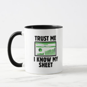 Caneca Confie em Mim, Eu Conheço Minha Planilha, presente