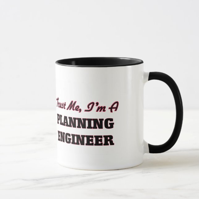 Caneca Confie que eu mim é um engenheiro de planeamento (Direita)